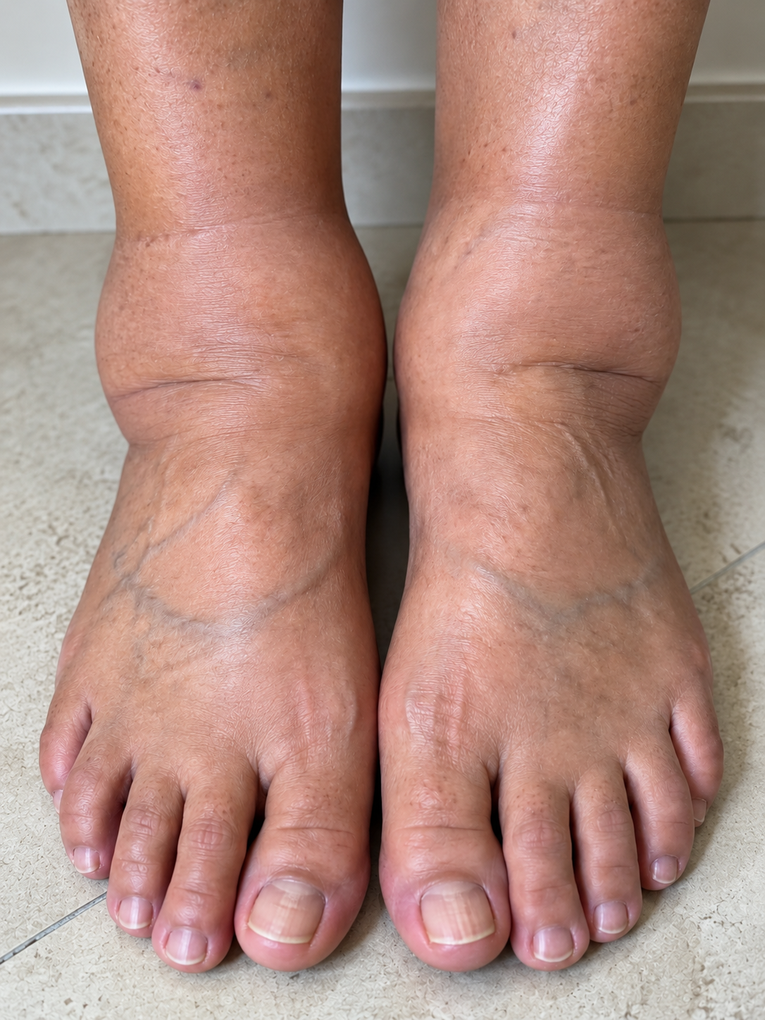 Before: heavy, puffy ankles by evening